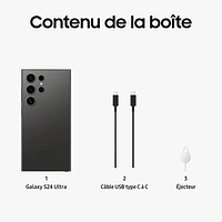 Galaxy S24 Ultra de 256 Go de Samsung - Noir titane - Déverrouillé