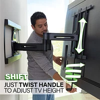 Support mural articulé Elite Advanced avec fonction 4D + Shift de SANUS pour téléviseur de 42 à 90 po