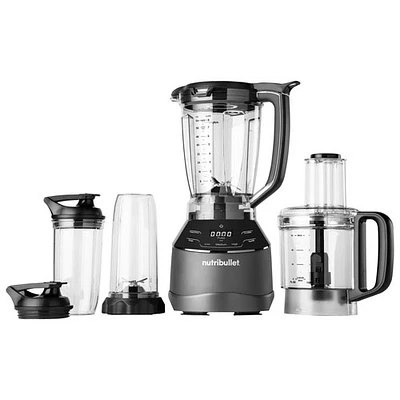 NutriBullet Triple Prep System 1.89L 1500-Watt Blender - Grey/Metallic