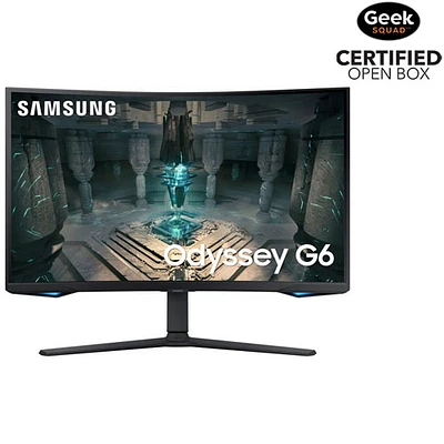 Boîte ouverte - Moniteur jeu FreeSync DEL incurvé AV QHD 240 Hz GTG 1 ms Odyssey G6 32 po de Samsung - Noir