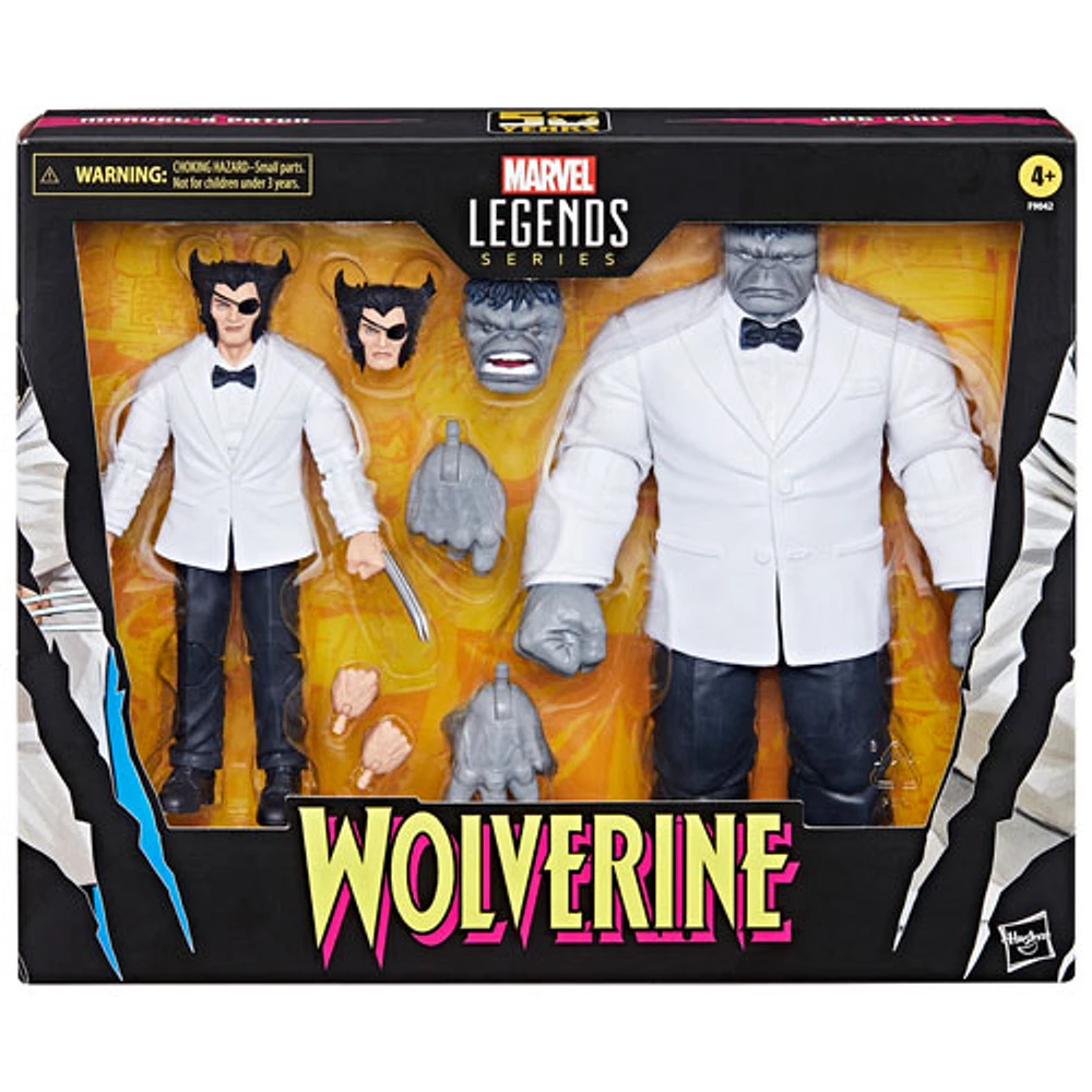 Hasbro Marvel Legends Series - Figurines d'action de Patch et Joe Fixit pour le 50e anniversaire de Wolverine