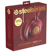 Casque d’écoute de jeu sans fil Arctis Nova 7 édition limitée Dragon de SteelSeries - Rouge