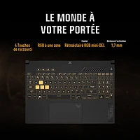 Portable de jeu 144 Hz de 15,6 po TUF Gaming F15 d'ASUS (Core i5-12500H d'Intel/RAM 16 Go/SSD 512 Go/RTX 3050)