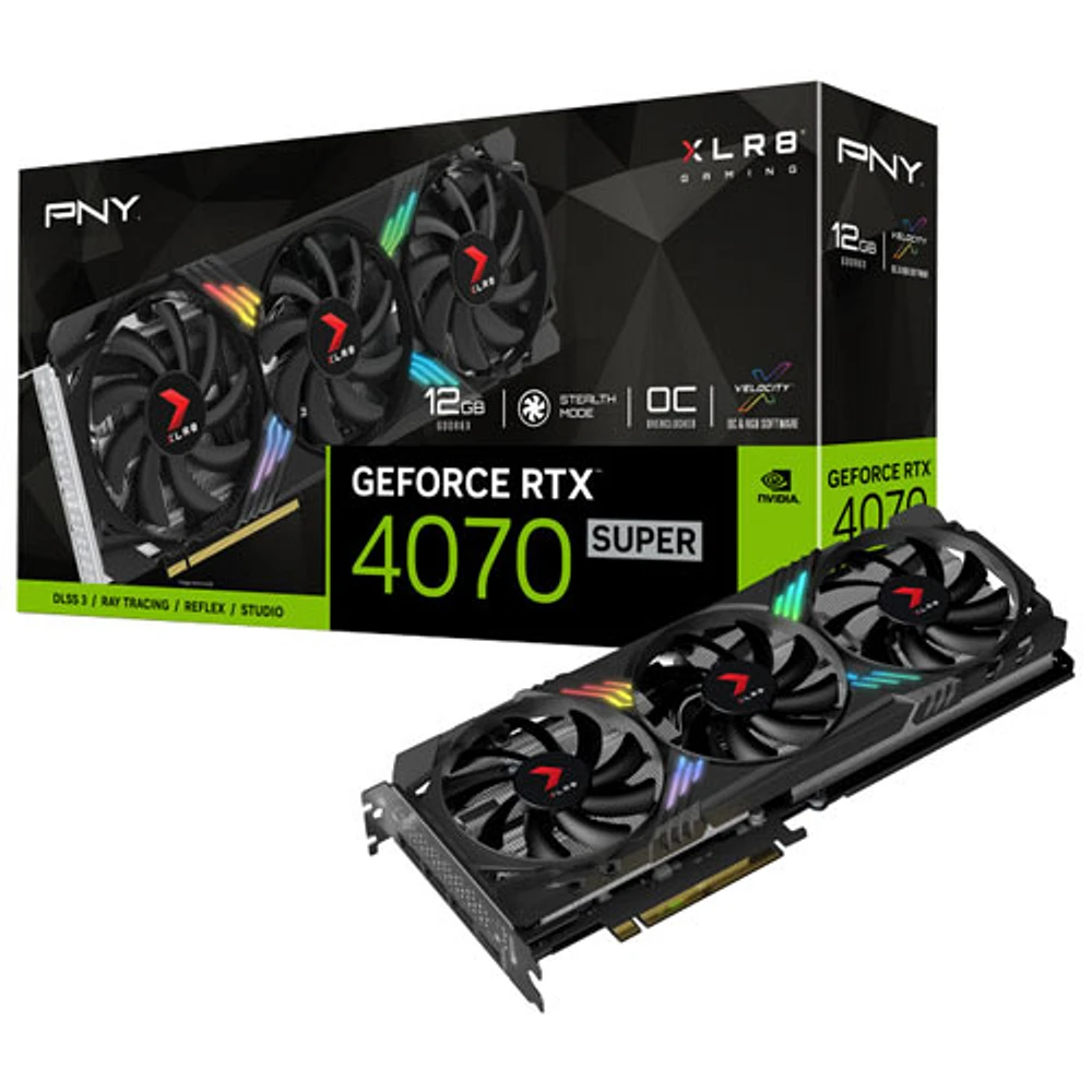 PNY GeForce RTX 4070 Super 12GB OC TF ARGB GDDR6X Video Card