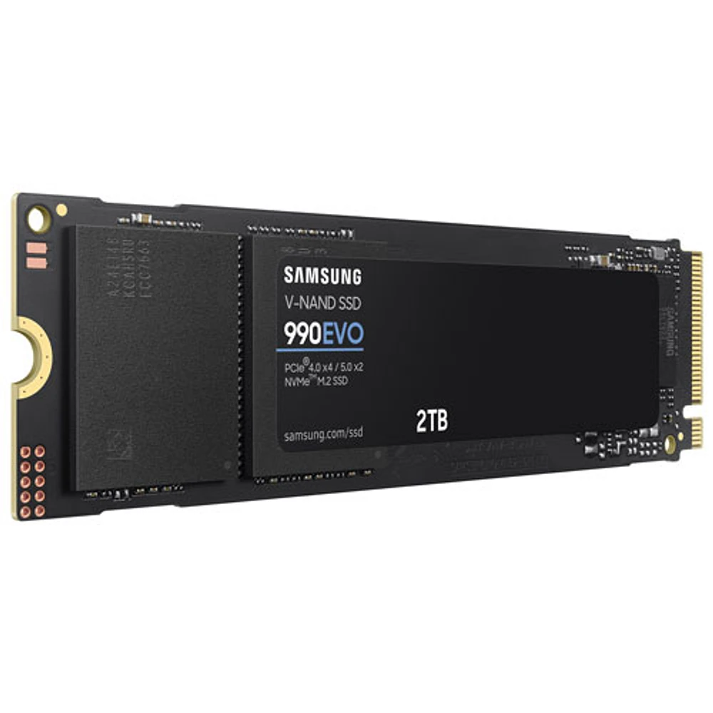 Disque SSD interne NVMe PCI-e 990 EVO de 2 To de Samsung (MZ-V9E2T0B/AM) - Anglais - Noir/Rouge