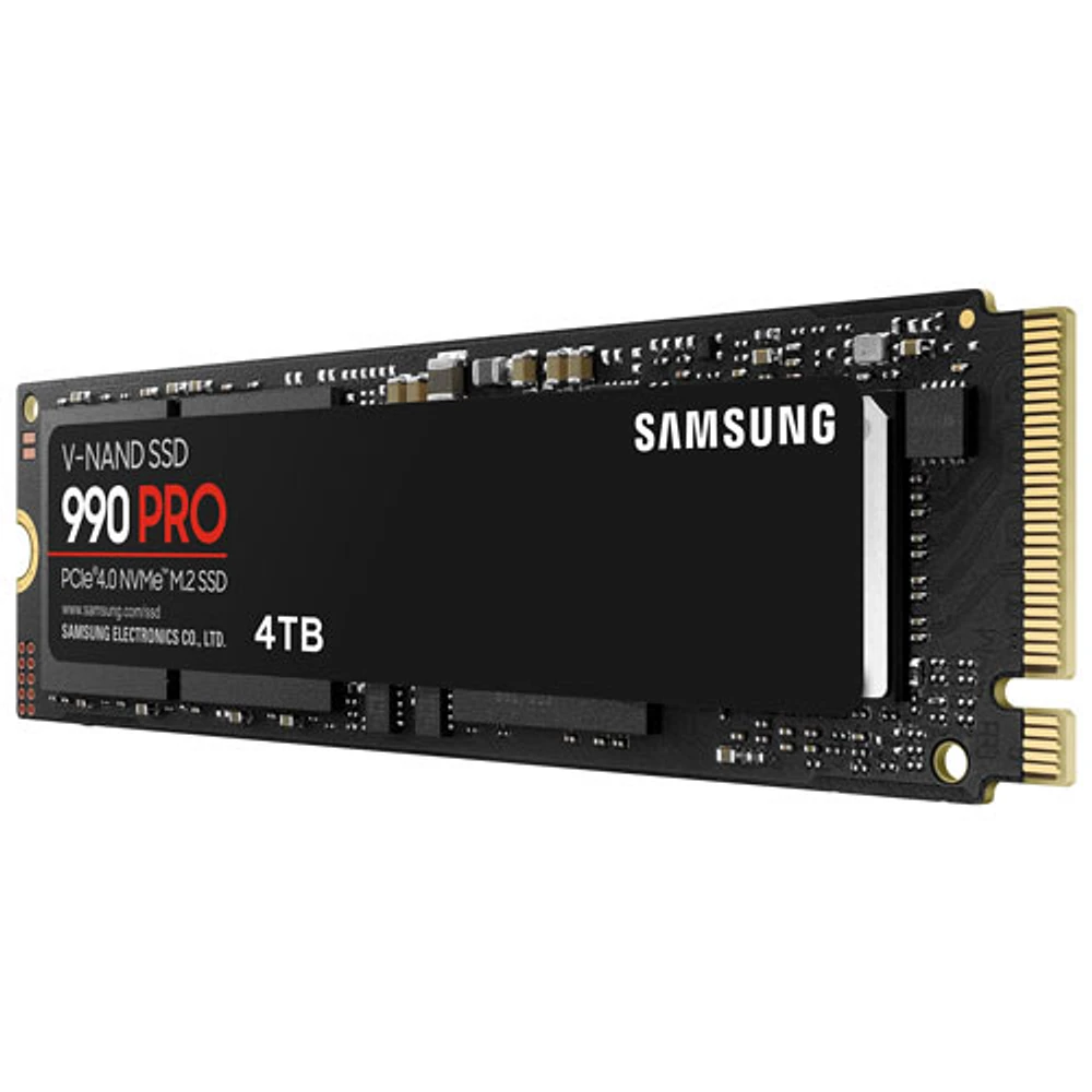 Samsung 990 PRO 4TB NVMe PCI-e Internal Solid State Drive (MZ-V9P4T0B/AMF) - Black/Red