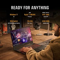 ASUS TUF Gaming A15 (2024) 15.6" 144Hz Gaming Laptop (AMD Ryzen 7 8845HS/1TB SSD/32GB RAM/RTX 4060)