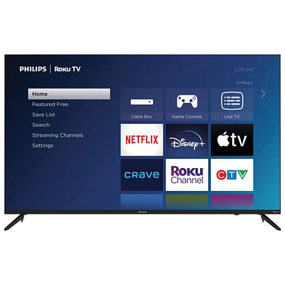 Philips 75" 4K UHD HDR LED Roku Smart TV (75PUL6643/F6) - 2023