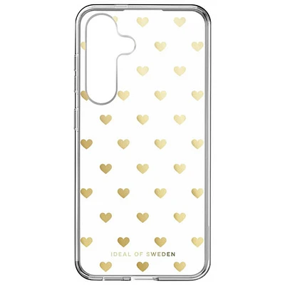 Ideal of Sweden Clear Fitted Hard Shell Case for Galaxy S24 - Gold Hearts