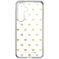 Ideal of Sweden Clear Fitted Hard Shell Case for Galaxy S24 - Gold Hearts