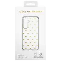 Ideal of Sweden Clear Fitted Hard Shell Case for Galaxy S24 - Gold Hearts