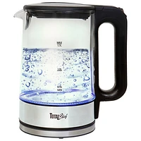 Total Chef Electric Glass Tea Kettle with LED Light & Cordless Pouring - 1.8QT/1.7L - Glass