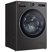 Laveuse/sécheuse électrique haute efficacité de 5,7 pi³ de LG (WM6998HBA) - Acier noir