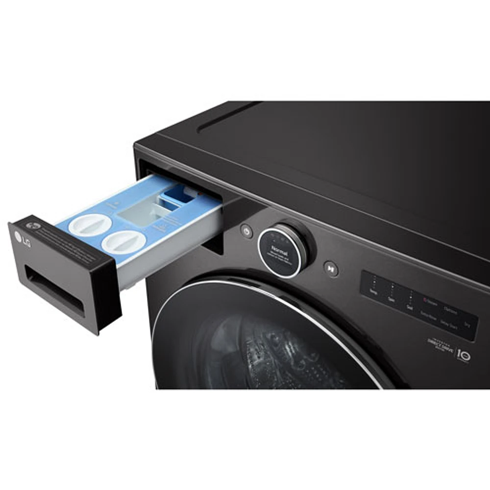 Laveuse/sécheuse électrique haute efficacité de 5,7 pi³ de LG (WM6998HBA) - Acier noir