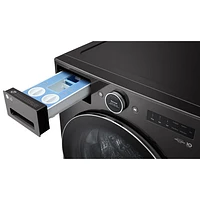 Laveuse/sécheuse électrique haute efficacité de 5,7 pi³ de LG (WM6998HBA) - Acier noir