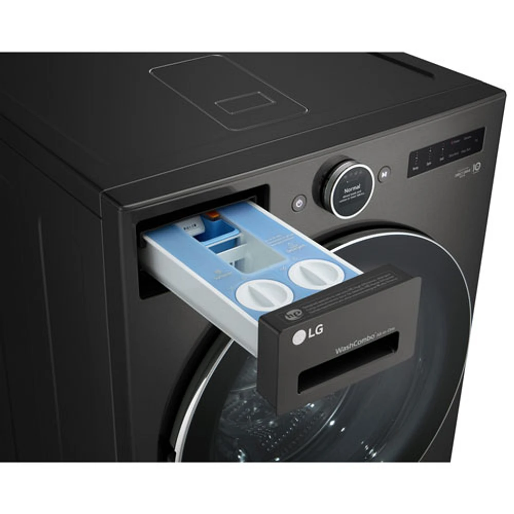 Laveuse/sécheuse électrique haute efficacité de 5,7 pi³ de LG (WM6998HBA) - Acier noir