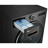 Laveuse/sécheuse électrique haute efficacité de 5,7 pi³ de LG (WM6998HBA) - Acier noir