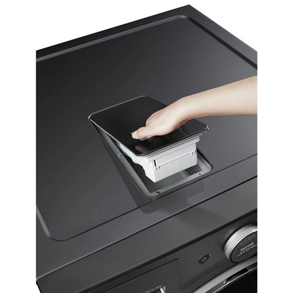 Laveuse/sécheuse électrique haute efficacité de 5,7 pi³ de LG (WM6998HBA) - Acier noir