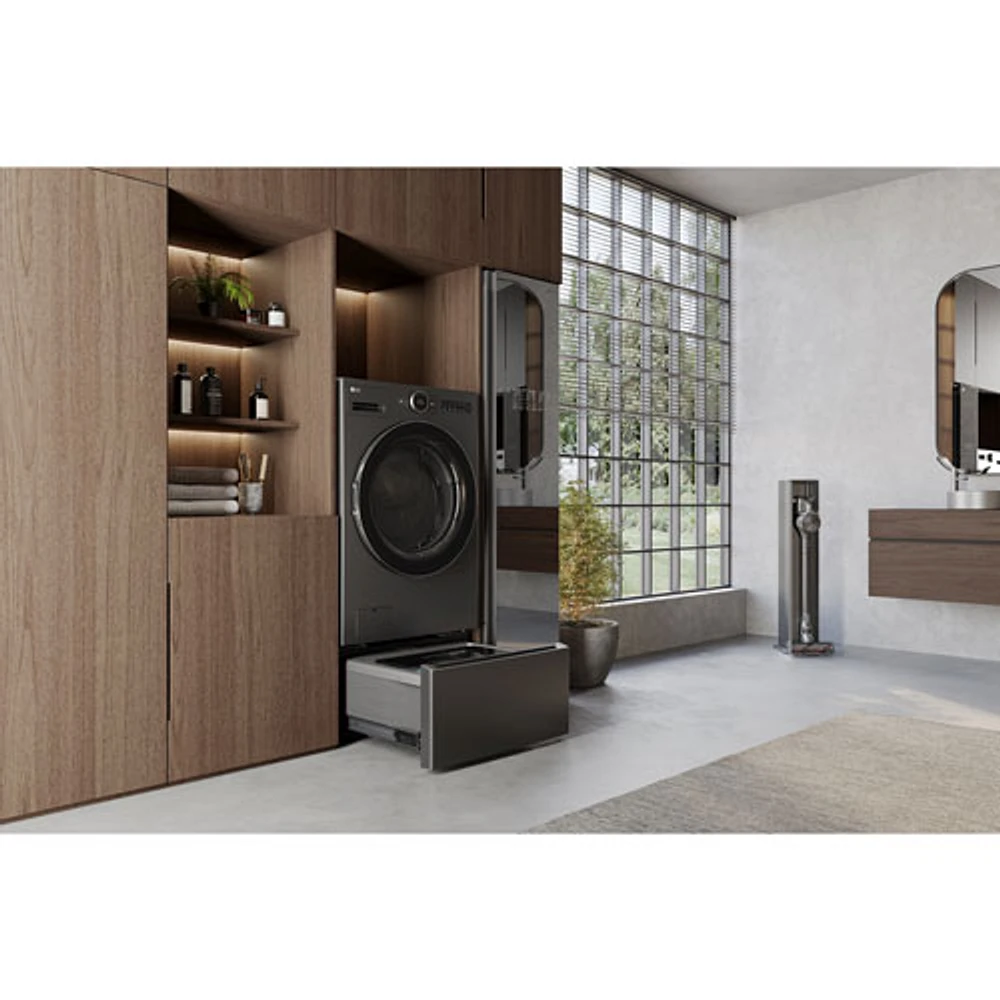 Laveuse/sécheuse électrique haute efficacité de 5,7 pi³ de LG (WM6998HBA) - Acier noir