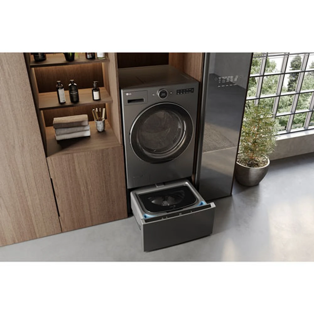 Laveuse/sécheuse électrique haute efficacité de 5,7 pi³ de LG (WM6998HBA) - Acier noir