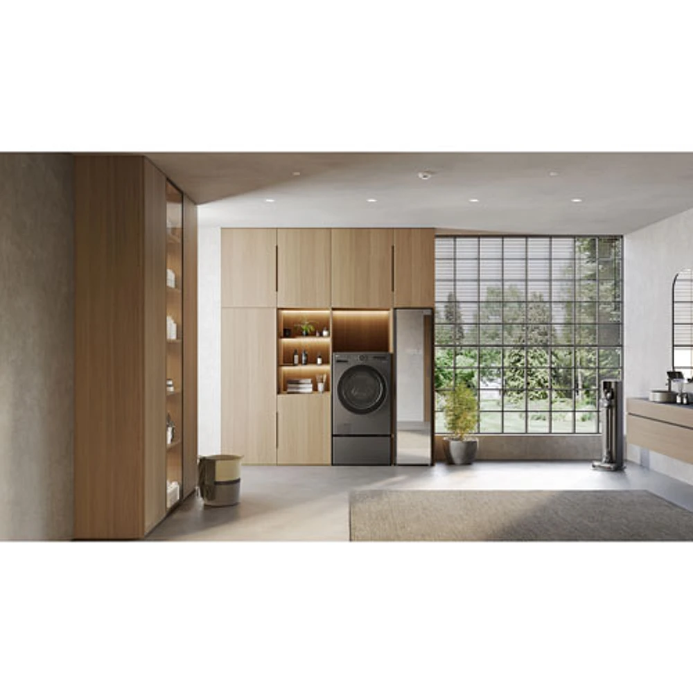 Laveuse/sécheuse électrique haute efficacité de 5,7 pi³ de LG (WM6998HBA) - Acier noir
