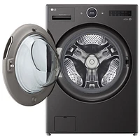 Laveuse/sécheuse électrique haute efficacité de 5,7 pi³ de LG (WM6998HBA) - Acier noir