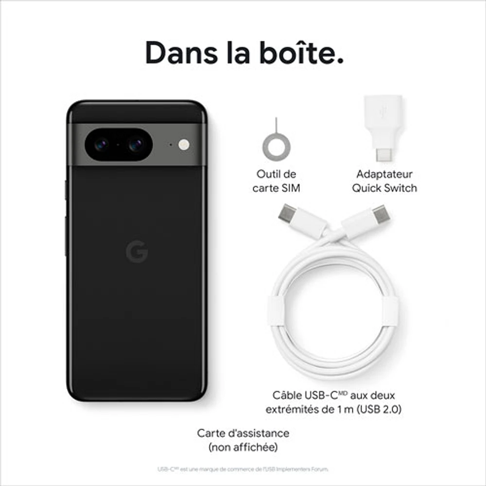 Rogers Google Pixel 8 128GB - Obsidian - Monthly Financing