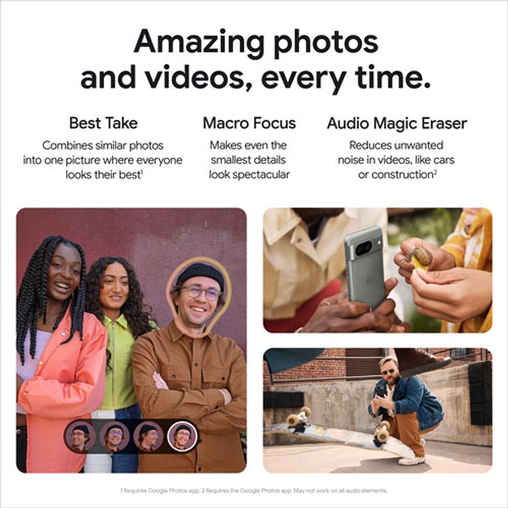 Fido Google Pixel 8 128GB - Obsidian - Monthly Financing