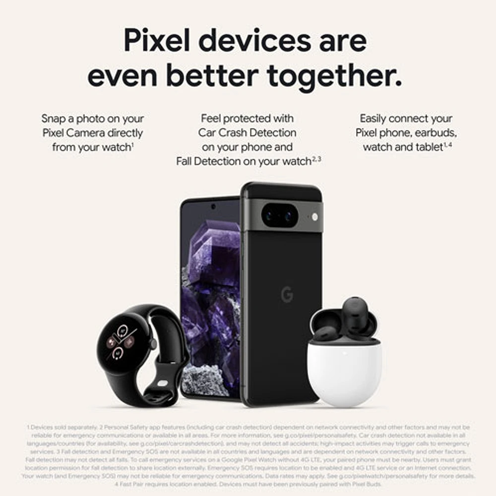 Fido Google Pixel 8 128GB - Obsidian - Monthly Financing