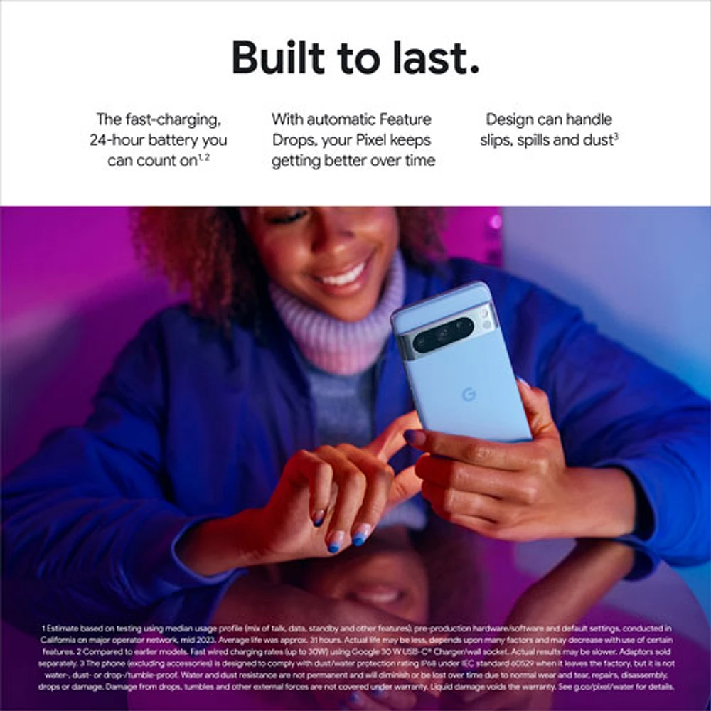 Pixel 8 Pro de 128 Go de Google offert par Rogers - Noir volcanique - Financement mensuel