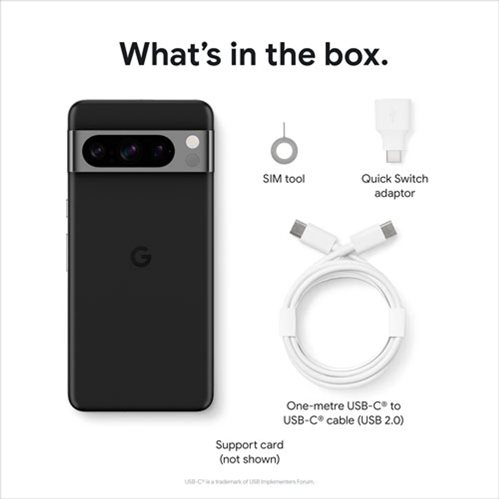 Pixel 8 Pro de 128 Go de Google offert par Rogers - Noir volcanique - Financement mensuel