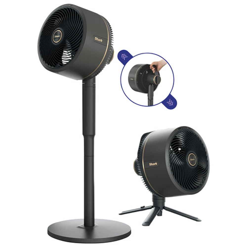 Ventilateur sur pied oscillant FlexBreeze de Shark avec brumisateur InstaCool - 13,78 po - Blanc