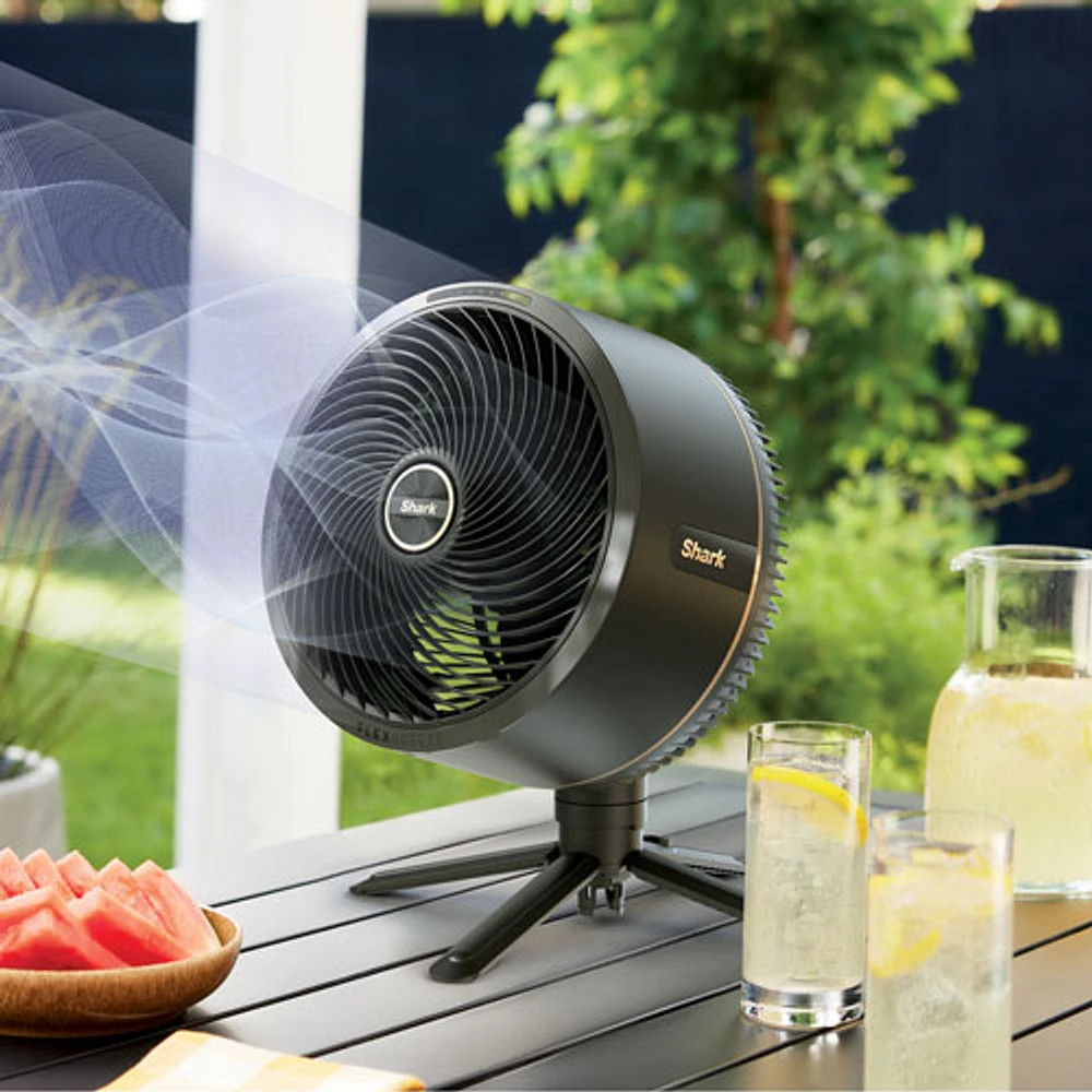 Ventilateur sur pied oscillant FlexBreeze de Shark avec brumisateur InstaCool - 13,78 po - Blanc