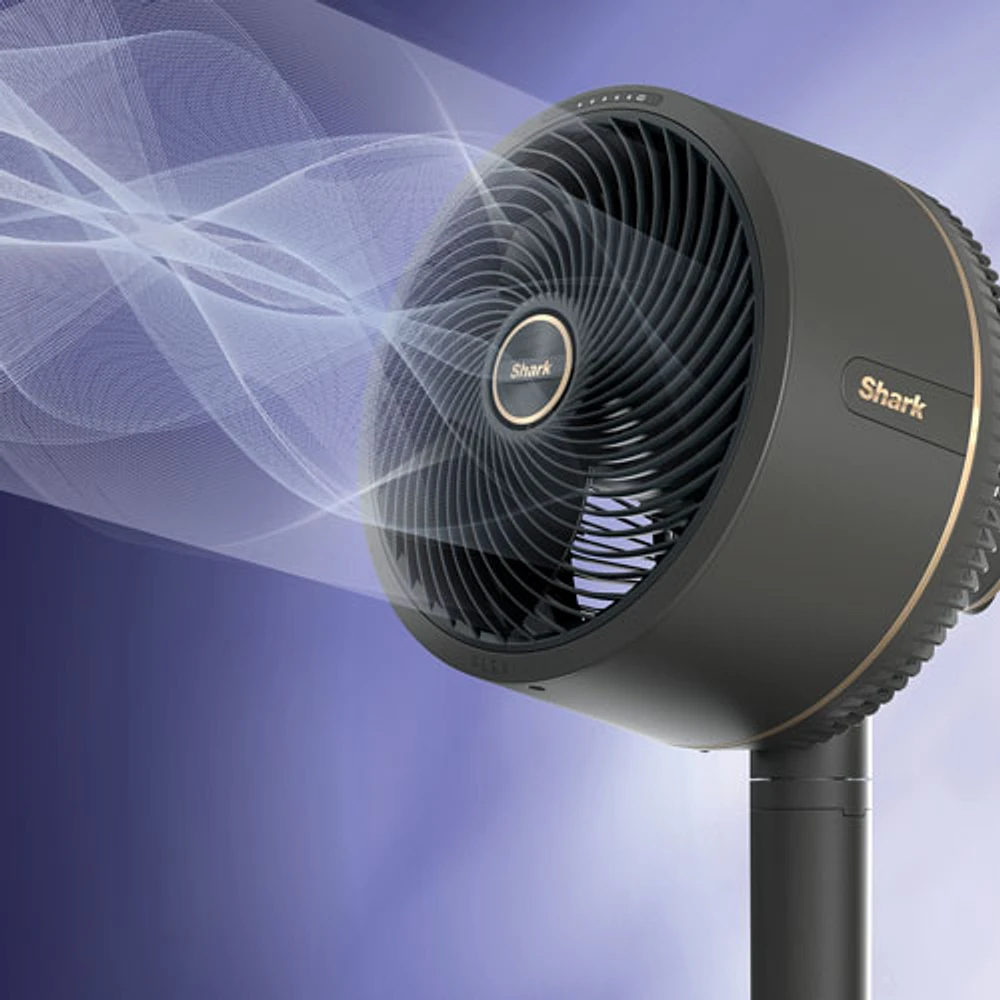 Ventilateur sur pied oscillant FlexBreeze de Shark avec brumisateur InstaCool - 13,78 po - Blanc