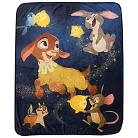 Disney Wish Polyester Plush Throw Blanket - Blue