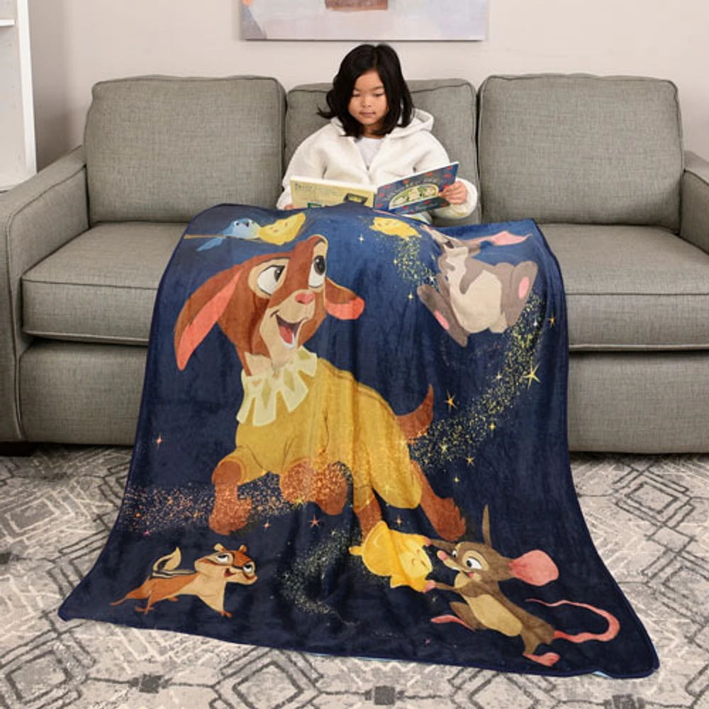 Disney Wish Polyester Plush Throw Blanket - Blue