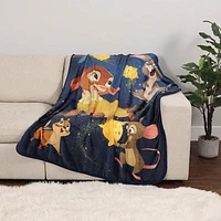 Disney Wish Polyester Plush Throw Blanket - Blue