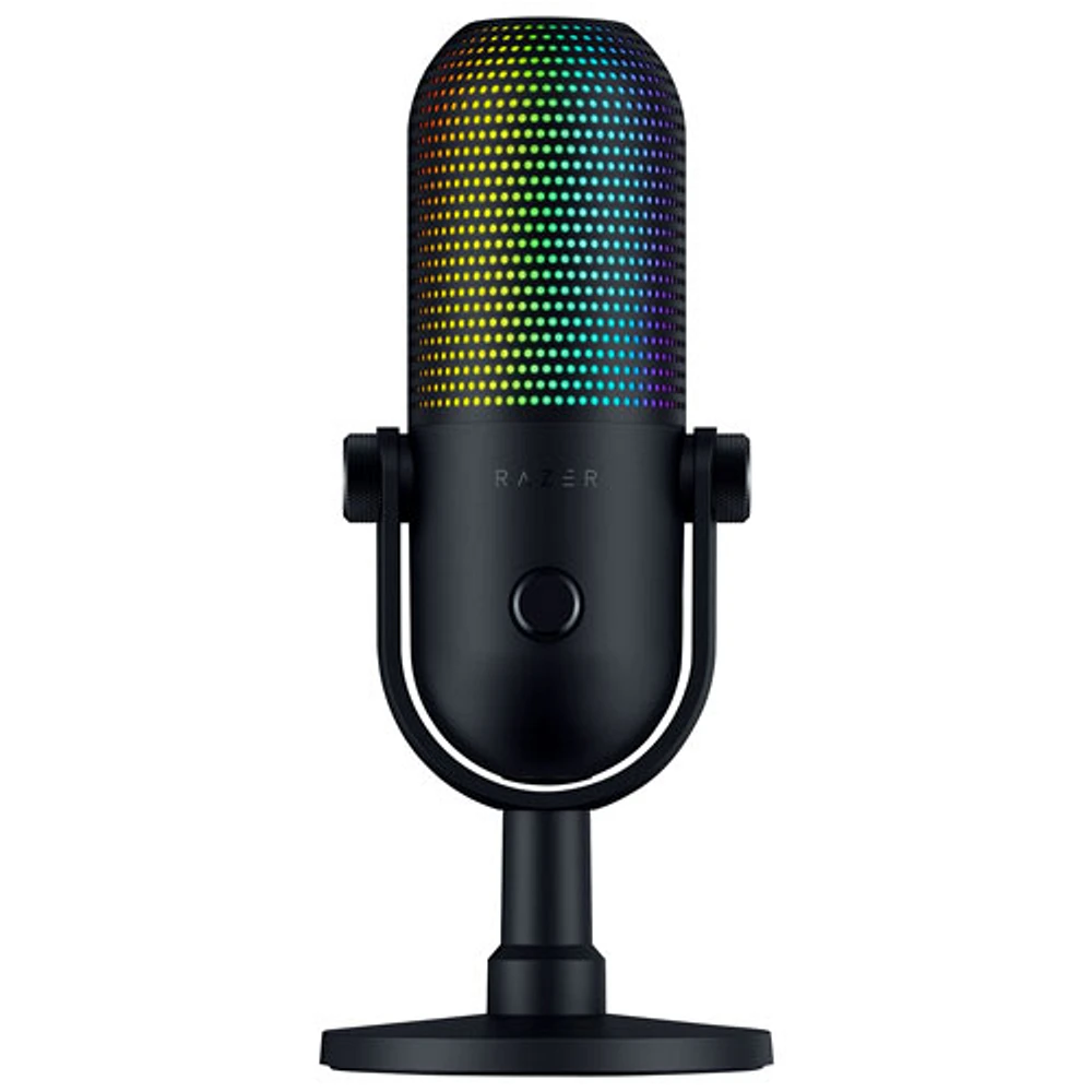 Microphone à condensateur USB Seiren V3 Chroma RGB de Razer - Noir