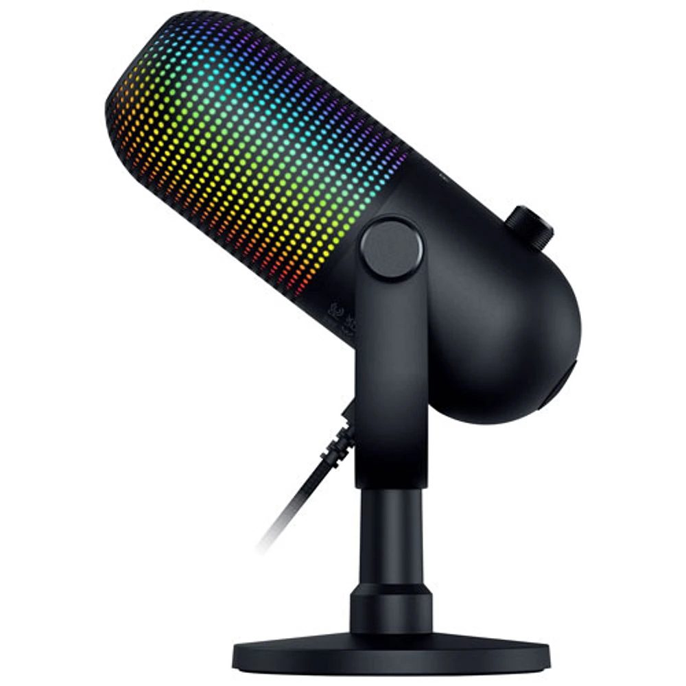 Microphone à condensateur USB Seiren V3 Chroma RGB de Razer - Noir