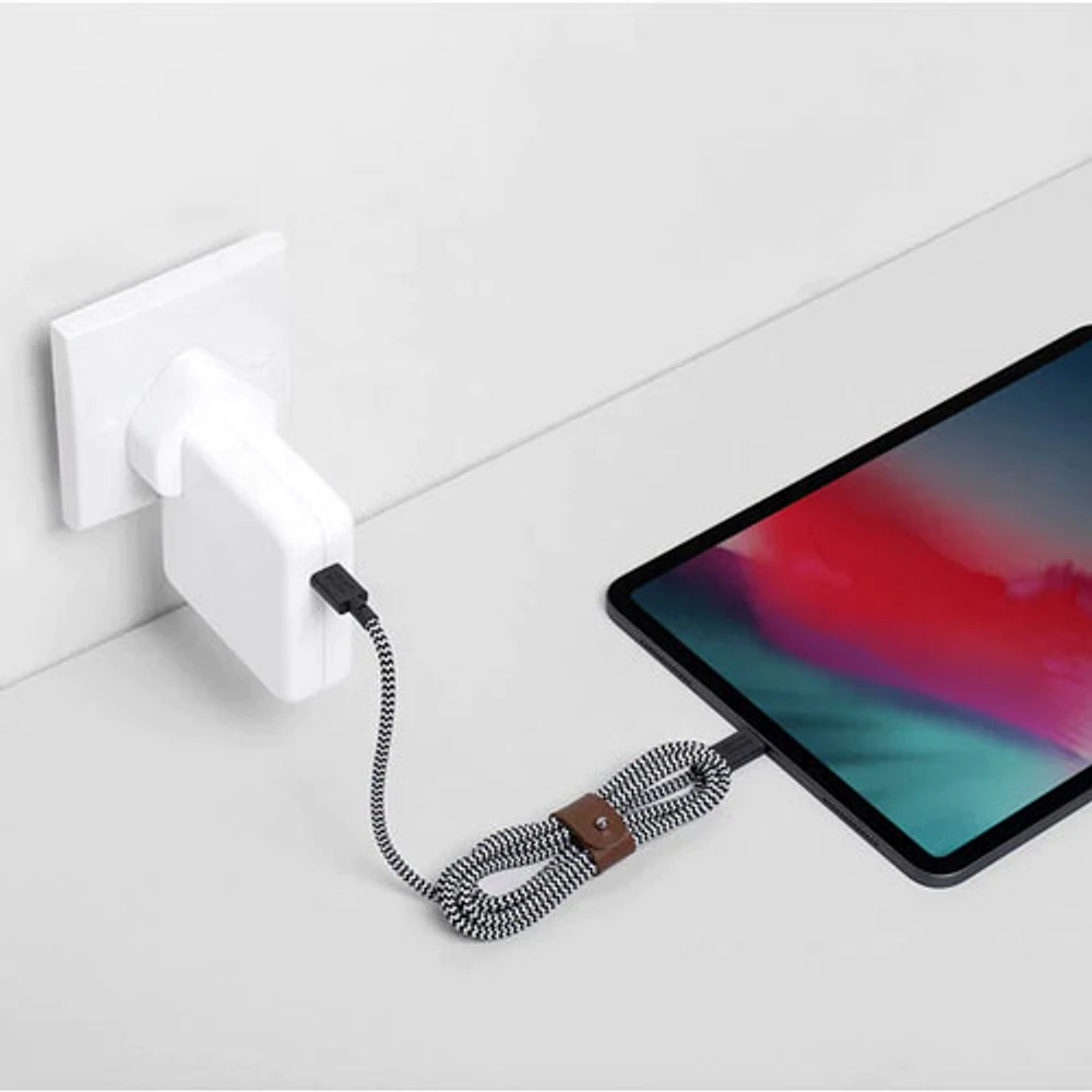 Câble USB-C à USB-C de 1,2 m (3,9 pi) de Native Union (BELT-C-ZEB-2-NP) - Zèbre