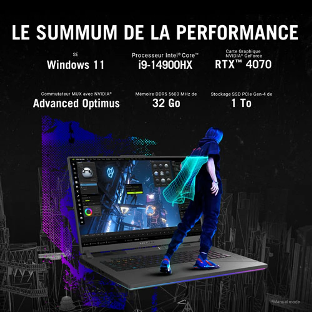 ASUS ROG Strix G18 (2024) 18" WQXGA 240Hz Gaming Laptop (Intel Core i9-14900HX/1TB SSD/32GB RAM/RTX 4070)