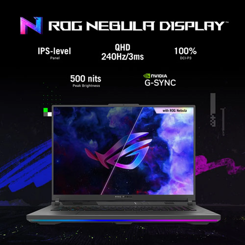 ASUS ROG Strix G18 (2024) 18" WQXGA 240Hz Gaming Laptop (Intel Core i9-14900HX/1TB SSD/32GB RAM/RTX 4070)