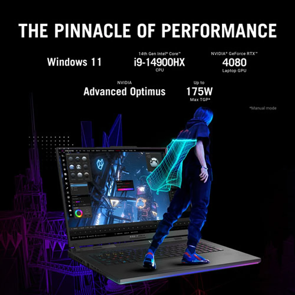 ASUS ROG Strix SCAR (2024) 18" WQXGA 240Hz Mini-LED Gaming Laptop (Intel Core i9-14900HX/1TB SSD/32GB RAM/RTX 4080)