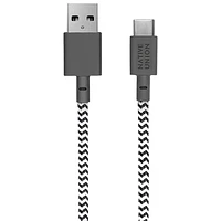 Native Union 1.2m (3.9 ft.) USB-A to USB-C Cable (BELT-AC-ZEB-NP) - Zebra