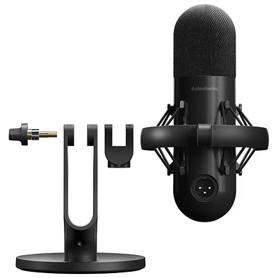 SteelSeries Alias Pro Condenser Gaming USB Microphone with XLR Stream Mixer - Black