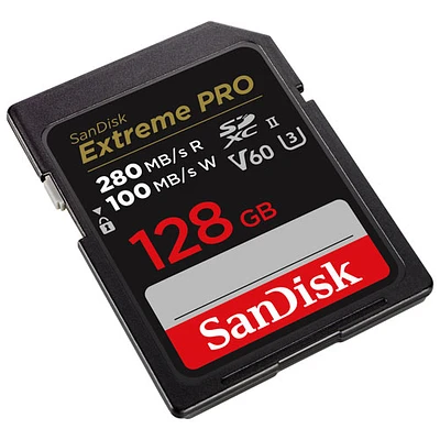 Carte mémoire SDXC Extreme Pro 128 Go UHS-II à 300 Mo/s de SanDisk