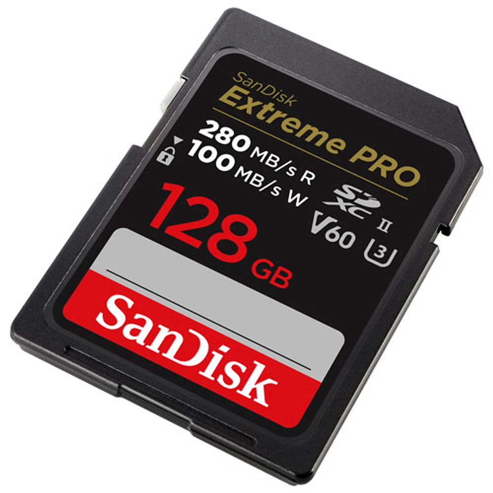 Carte mémoire SDXC Extreme Pro 128 Go UHS-II à 300 Mo/s de SanDisk