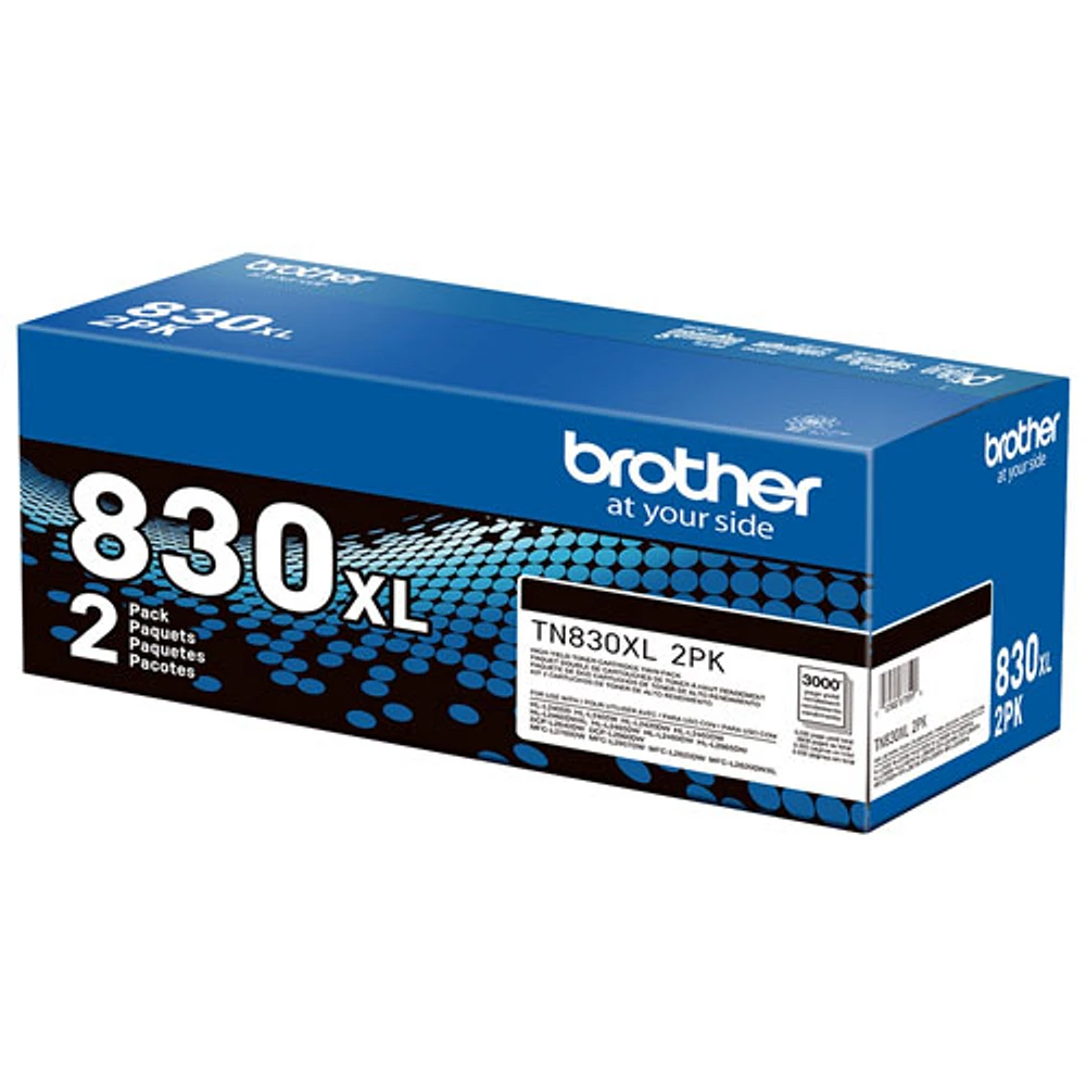 Brother Black Toner (TN830XL2PK) - 2 Pack