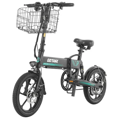 Gotrax B01 Foldable Electric City Bike (350W Motor / 25km/h Top Speed) - Black