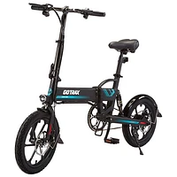 Vélo de ville électrique repliable B01 de Gotrax (moteur 350 W/vitesse maximale 25 km/h) - Noir